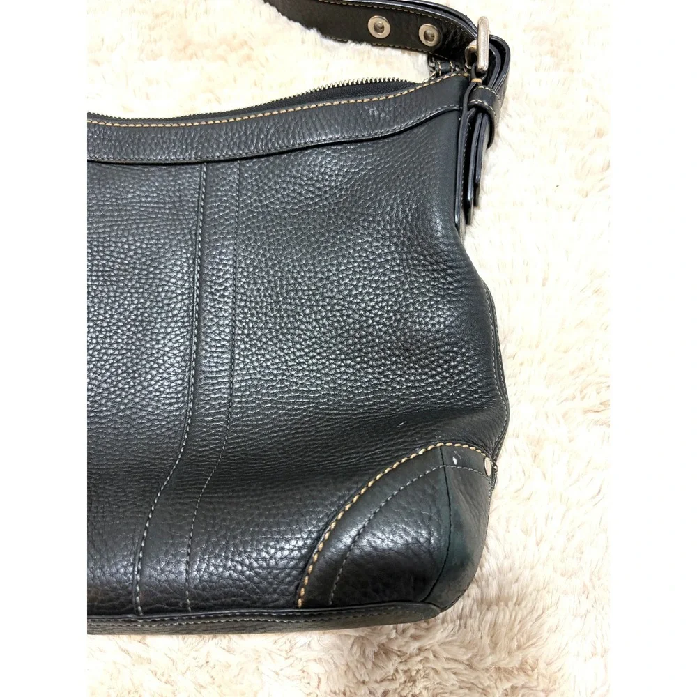 Vintage Y2K Archival Coach Bleecker Black Pebbled Leather Hobo Bag F12319 Purse